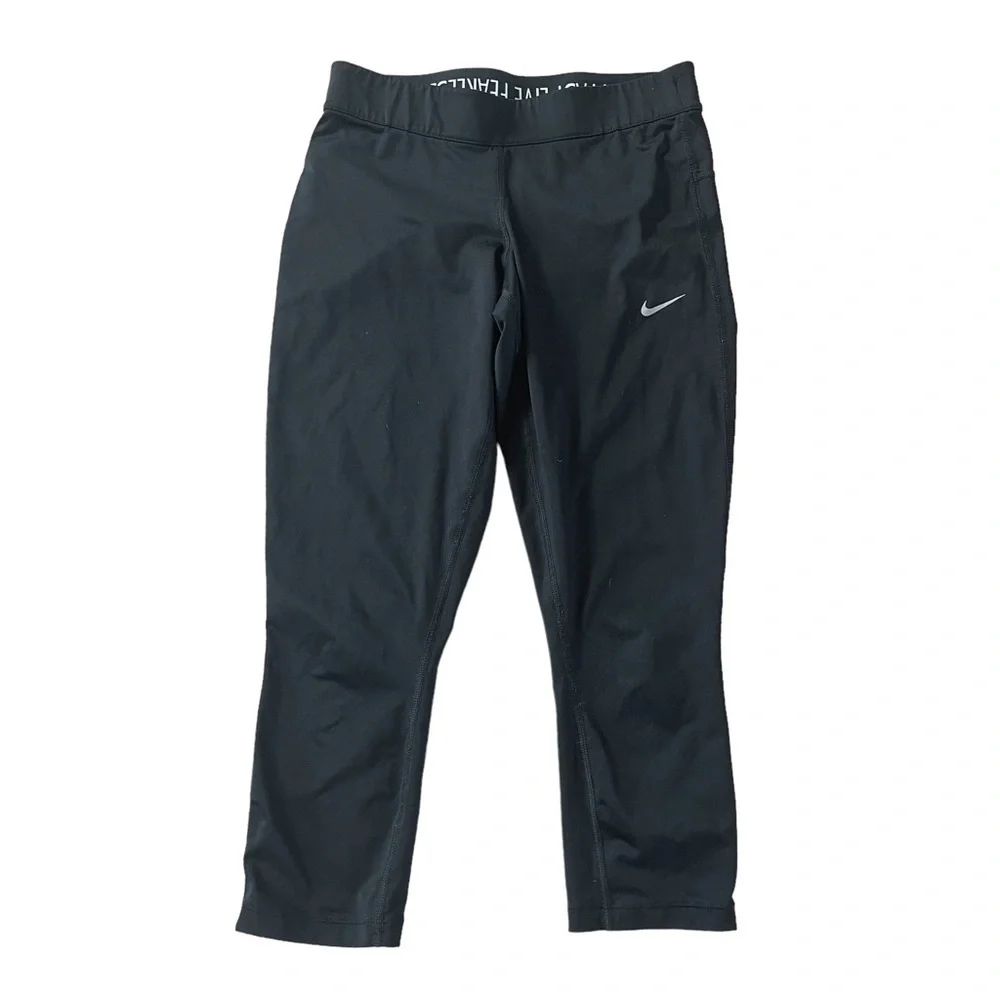 Nike Dri-Fit Run Fast Live Fearless Athletic Gym Capri Leggings Women's Size S.